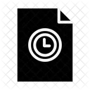 Clock Document  Icon