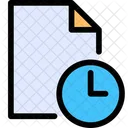 Clock File Clock Document Icon
