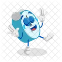 Clock Logo Mascot Design Sticker Icon