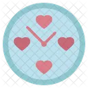 Clock Time Heart Icon