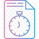 Clock Document File Icône