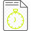 Clock Document File Icône