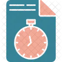 Clock Document File Icône