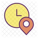 Mtime Clock Map Clock Location Location Time Icon