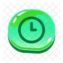 Button Glossy Clock Icon