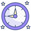 Clock Striking Midnight Clock Time Icon