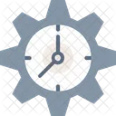Clock under Cogwheel  Icon