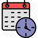Clock with Calendar  Icon