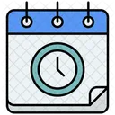 Clock With Calendar Icon