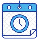 Clock With Calendar Icon