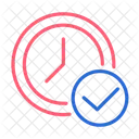Clock with check mark  Icon