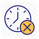 Clock with cross mark  Icon