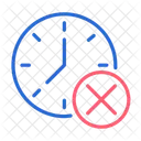 Clock with cross mark  Icon