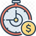 Clock With Dollar Sign Icon