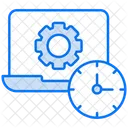 Clock with flexible hours  Icon