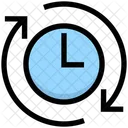 Clockwise Arounf The Clock Passage Of Time Icon