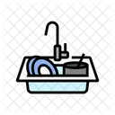 Clogged Sink Porcelain Icon