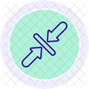 Close Arrow Color Circle Icon Icon
