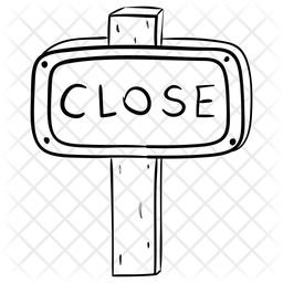Close Banner Icon Of Doodle Style Available In Svg Png Eps Ai