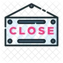 Close Sign Colse Signboard Close Hanger Board Icon