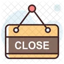 Close Store Close Signboard Hanging Sign Icon