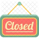 Mclosed Closed Board Close Label Icon