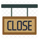 Closed Signboard Sign Board Cafe Icon