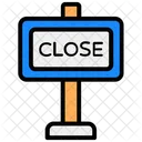 Closed Board Shop Board Signboard Icon
