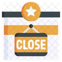Closed Board Closed Closed Sign Icon