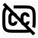 Closed Caption Off  Icon