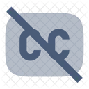 Closed Caption Off Icon