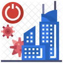 Closed City Lockdown Shutdown Icon