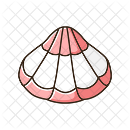 Closed clam Icon - Download in Colored Outline Style