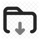 Closed folder arrow down  Icon