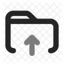 Closed folder arrow up  Icon