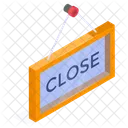 Closed Signboard Hanging Icon