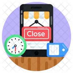 Closed Mobile Shop  Icon