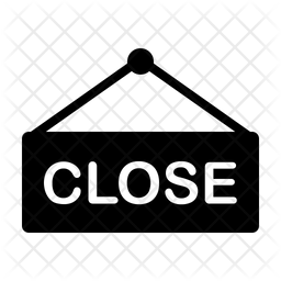 Closed Sign Icon Of Glyph Style Available In Svg Png Eps Ai Icon Fonts