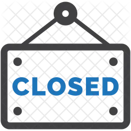 Closed Store Sign  Icon