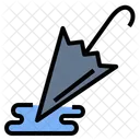 Closed Umbrella Wet Damp Icon