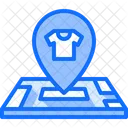 Cloth Shop Location  Icon