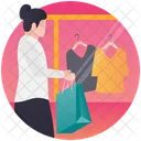 Clothes Shopping Buy Clothes Dress Display Icon