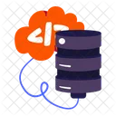 Cloud Coding Database Icon