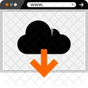 Cloud Down Data Icon