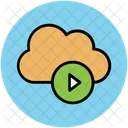 Cloud Media Network Icon