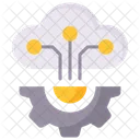 Cloud Gear Digital Icon