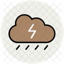 Cloud Raining Thunderbolt Icon
