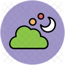 Cloud Moon Cloudy Icon