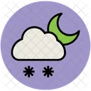 Cloud Moon Snow Icon