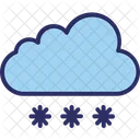 Cloud Ice Flakes Snow Falling Icon